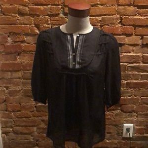 Black flow blouse